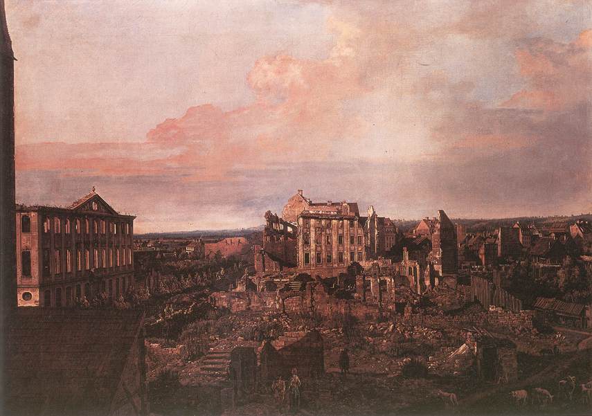 Dresden, the Ruins of the Pirnaische Vorstadt
